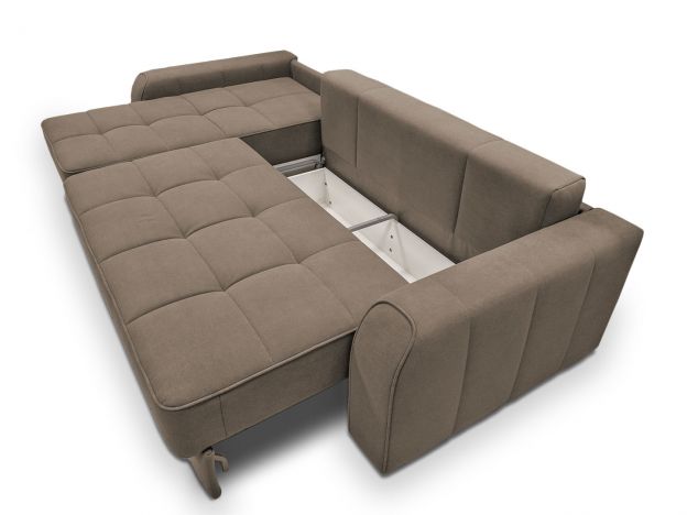 Угловой диван Кембридж реальное фото образца цвет коричневый (фото 200292)