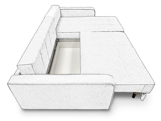 Угловой диван Орлеан цвет серый (фото 182090)