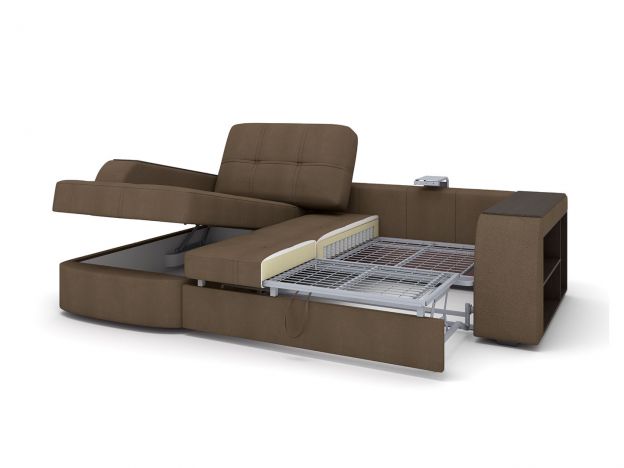 Угловой диван Берлин цвет коричневый (фото 227361)