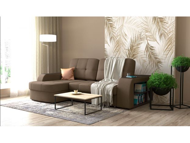 Угловой диван Берлин цвет коричневый (фото 227365)