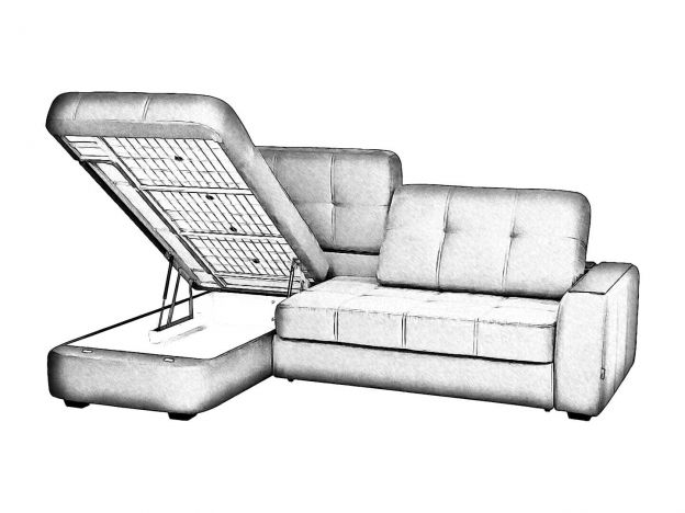 Угловой диван Берлин цвет коричневый (фото 241646)