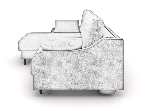 Угловой диван Женева цвет серый (фото 243805)