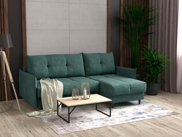 Угловой диван Каролина цвет зеленый (фото 250063)