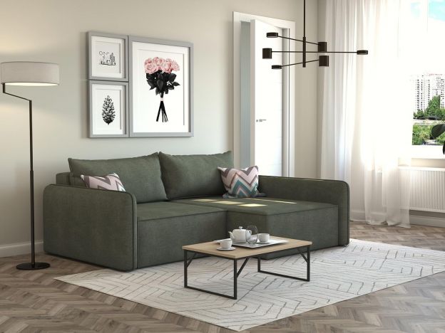 Угловой диван Лофт цвет коричневый (фото 251357)