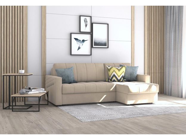 Угловой диван Даллас цвет бежевый (фото 251655)
