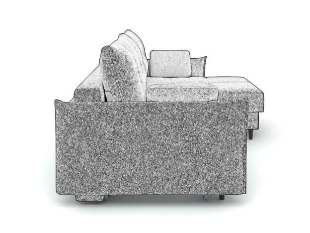 Угловой диван Каролина цвет оранжевый (фото 250337)