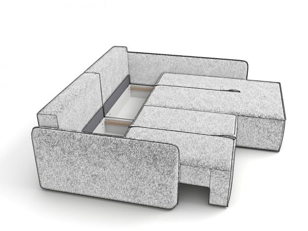 Угловой диван Лофт цвет коричневый (фото 251355)