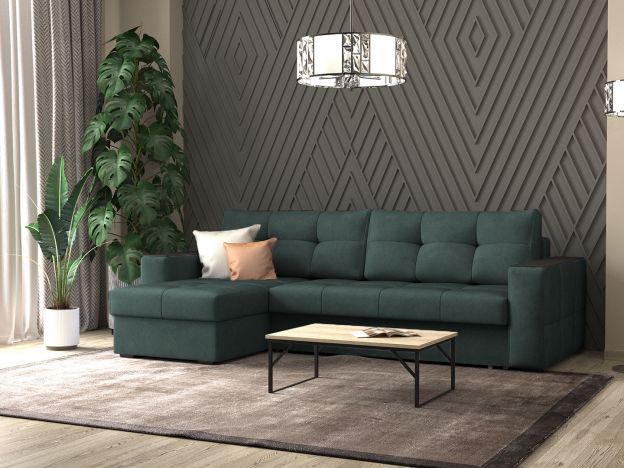 Угловой диван Сиэтл цвет зеленый (фото 256277)