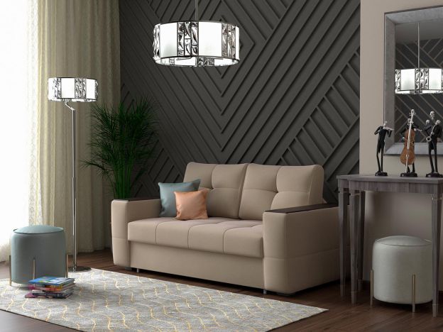 Диван двойной Сиэтл цвет бежевый (фото 256688)