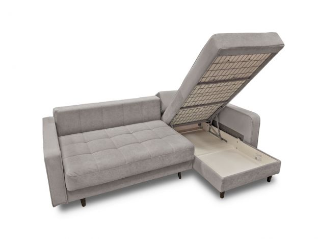 Угловой диван Орлеан реальное фото образца цвет серый (фото 272345)