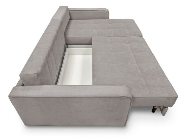 Угловой диван Орлеан реальное фото образца цвет серый (фото 272346)