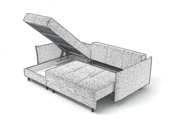 Угловой диван Каролина цвет белый,бежевый (фото 279104)