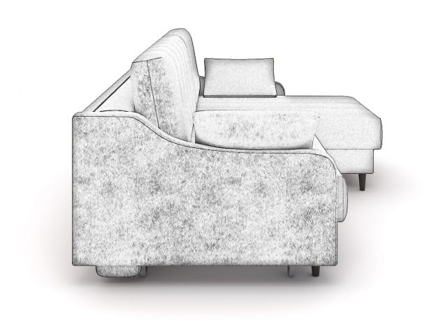 Угловой диван Женева цвет фиолетовый (фото 291410)