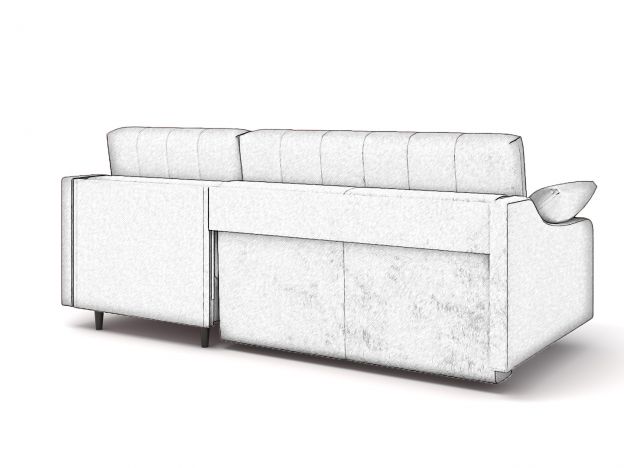 Угловой диван Женева цвет фиолетовый (фото 291411)