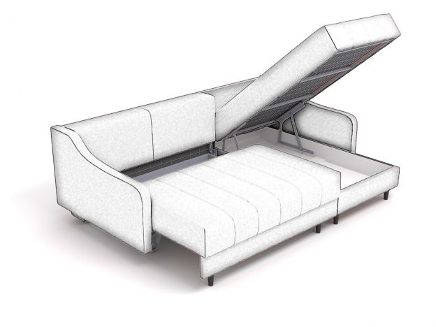 Угловой диван Женева цвет серый (фото 291301)