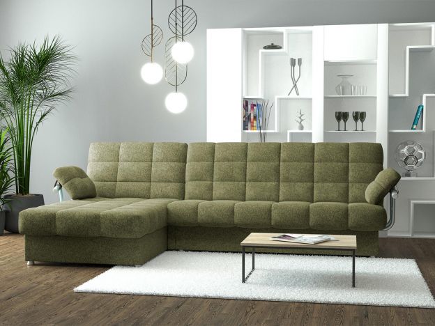 Угловой диван Милан цвет зеленый (фото 292757)