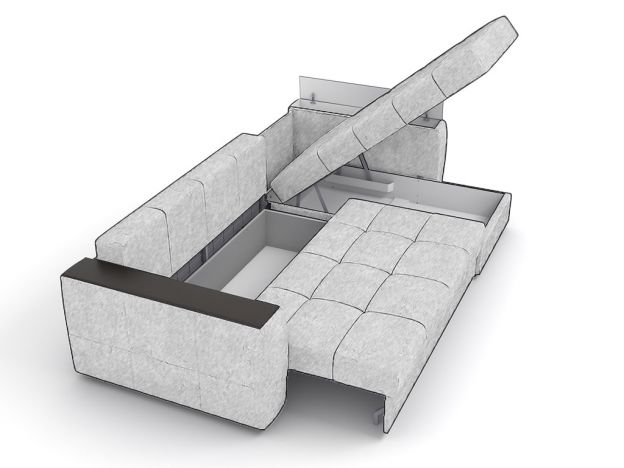 Угловой диван Сиэтл цвет коричневый (фото 295016)