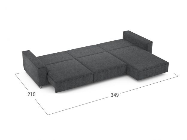 Угловой диван MOON 005 цвет серый (фото 302626)