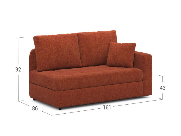 Диван кушетка MOON 074 цвет красный,терракот (фото 303042) Диван кушетка MOON 074 цвет красный,терракот (фото 303042)