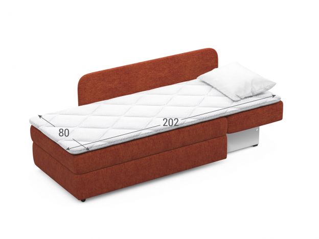 Диван кушетка MOON 074 цвет красный,терракот (фото 303044) Диван кушетка MOON 074 цвет красный,терракот (фото 303044)