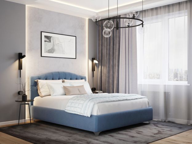 Кровать с подъемным механизмом MOON 1157 цвет синий,голубой (фото 315240) Кровать с подъемным механизмом MOON 1157 цвет синий,голубой (фото 315240)