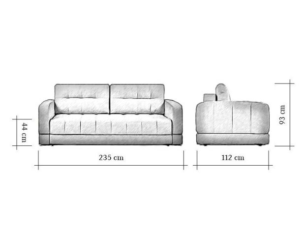 Диван Бейкер 2 цвет серый (фото 145581) Диван Бейкер 2 цвет серый (фото 145581)