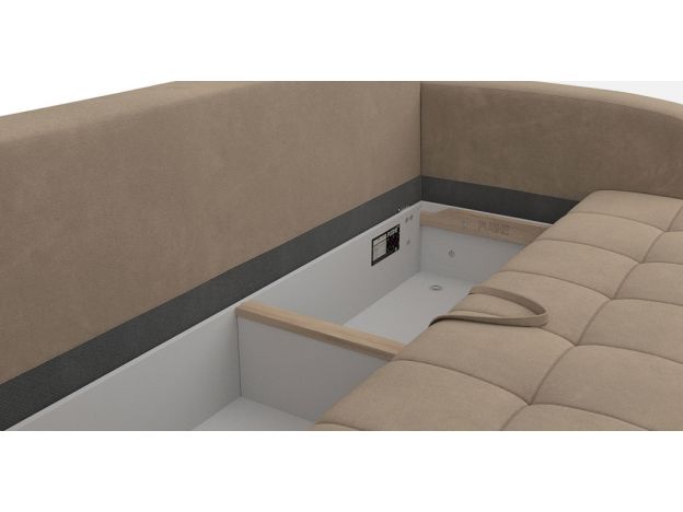 Диван Бейкер 2 цвет бежевый,коричневый (фото 323119)