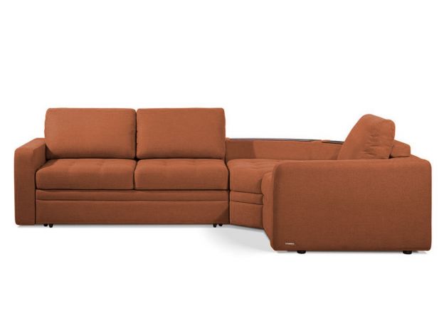 Угловой диван Бруно цвет красный,рыжый (фото 13683)