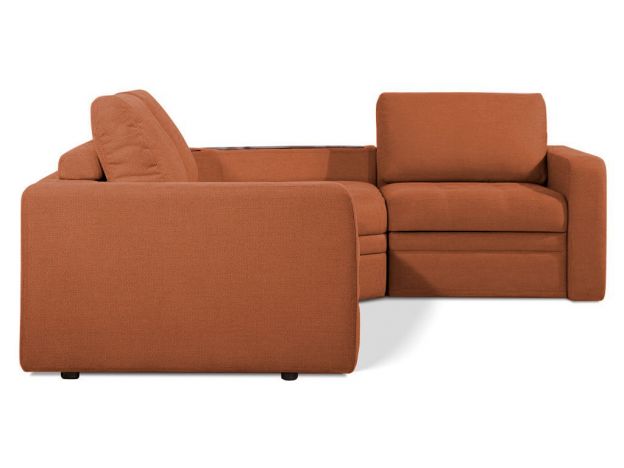 Угловой диван Бруно цвет красный,рыжый (фото 13684)