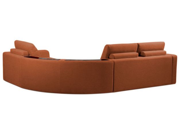 Угловой диван Бруно цвет красный,рыжый (фото 13685)