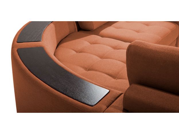 Угловой диван Бруно цвет красный,рыжый (фото 13688)