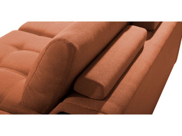 Угловой диван Бруно цвет красный,рыжый (фото 13689)