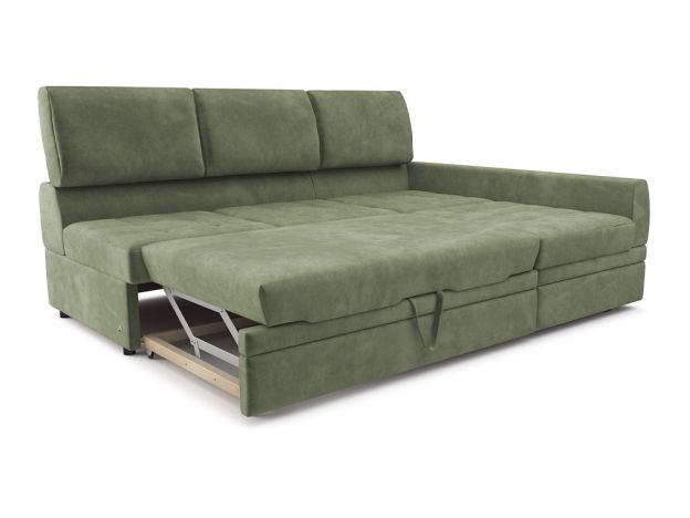 Угловой диван Бруно цвет зеленый,оливковый (фото 324258)