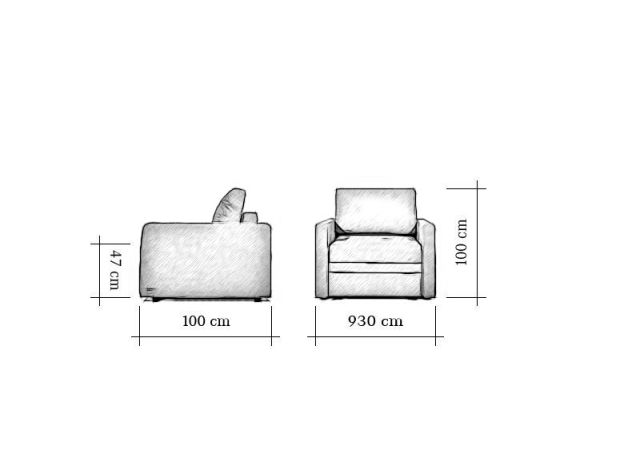 Кресло-кровать Бруно цвет синий (фото 324013)