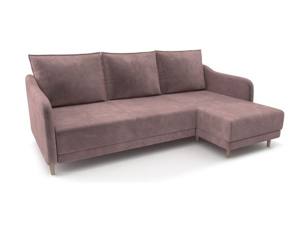 Угловой диван Бьерг цвет розовый (фото 324565)