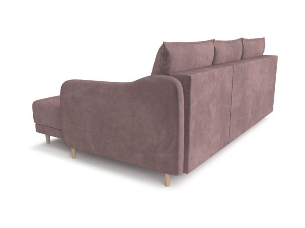 Угловой диван Бьерг цвет розовый (фото 324567)