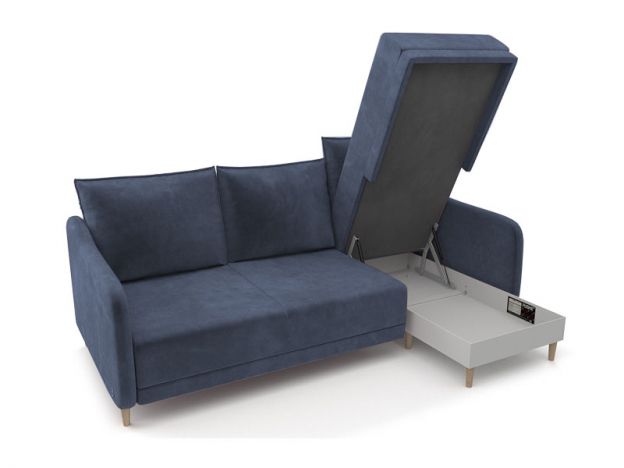 Угловой диван Бьерг цвет синий (фото 324604)