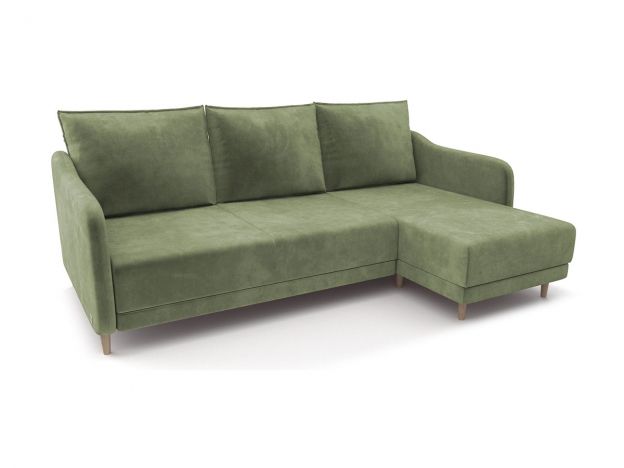 Угловой диван Бьерг цвет зеленый,оливковый (фото 324635)