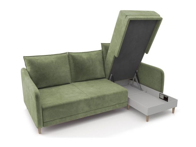 Угловой диван Бьерг цвет зеленый,оливковый (фото 324639)