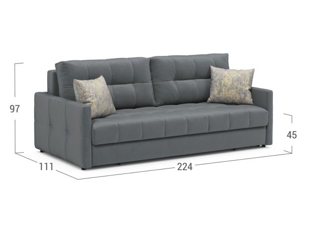 Диван MOON 015 цвет серый (фото 325993) Диван MOON 015 цвет серый (фото 325993)