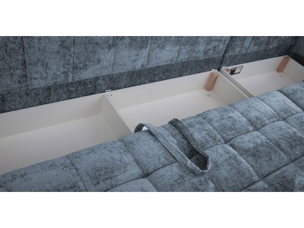 Угловой диван Джефферсон цвет голубой (фото 326231)