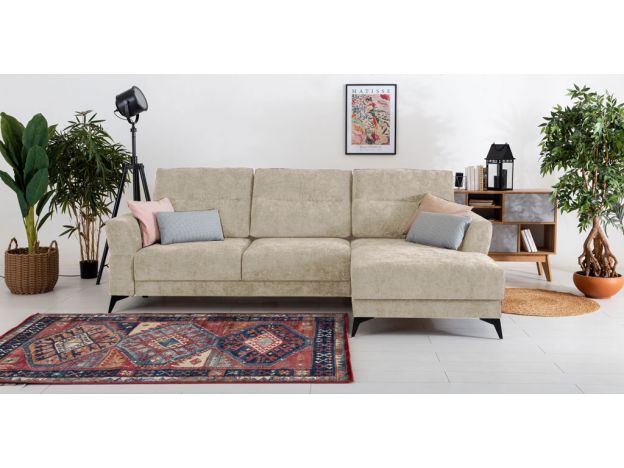 Угловой диван Хадсон цвет бежевый (фото 326480)