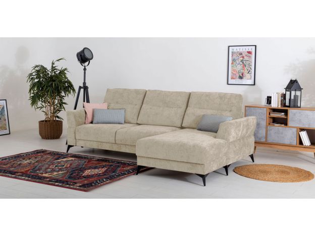 Угловой диван Хадсон цвет бежевый (фото 326481)