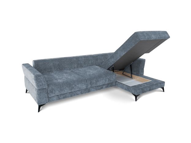 Угловой диван Хадсон цвет голубой (фото 326525)