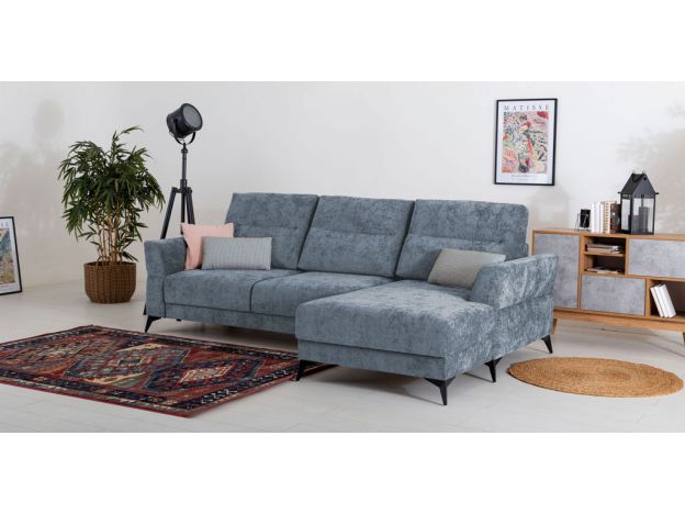 Угловой диван Хадсон цвет голубой (фото 326529)