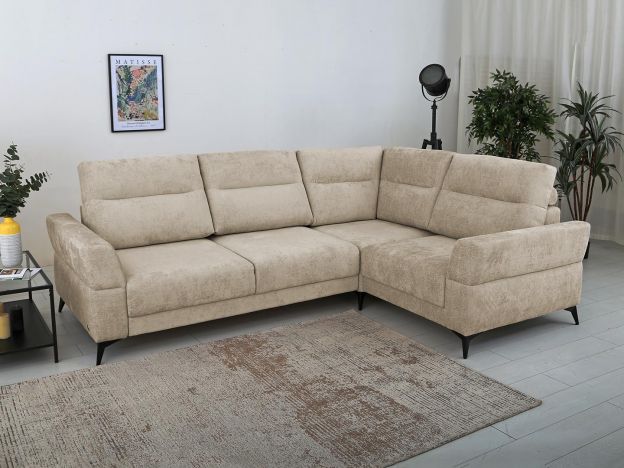 Угловой диван Хадсон цвет бежевый (фото 326651)