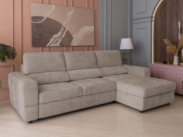 Угловой диван Браун цвет бежевый,серый (фото 327471)