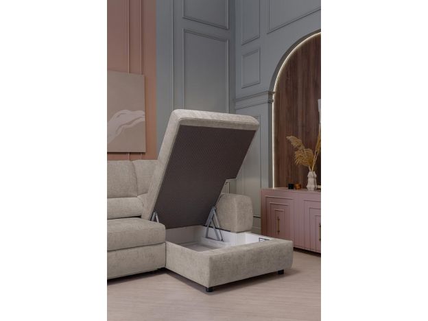 Угловой диван Браун цвет бежевый,серый (фото 327472)