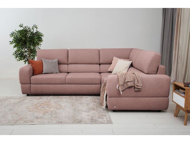 Угловой диван Браун цвет розовый (фото 327195)
