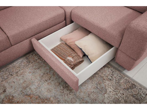 Угловой диван Браун цвет розовый (фото 327197)